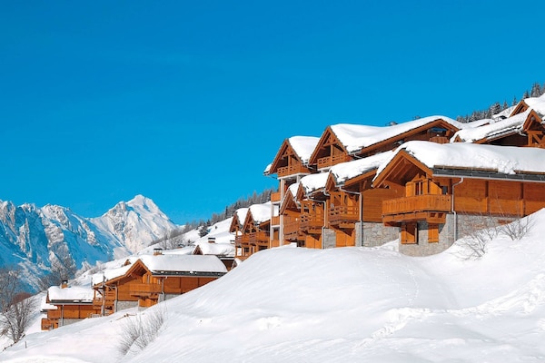 Foto van Chalet in Franse Alpen met Uitzicht - Vakantiehuis in VALMEINIER - ExteriorWinter