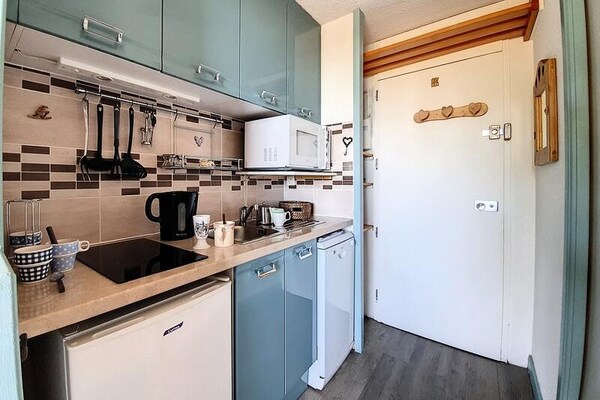 Foto van Aangename studio · Aan de voet van de piste. Balkon op het noorden. - Untagged