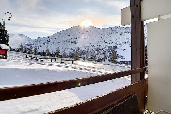 Foto van Aangenaam en licht appartement · Aan de voet van de pistes · Balkon - Untagged