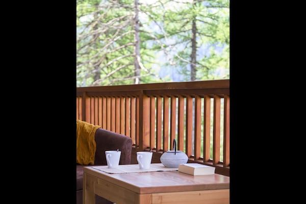 Foto van Appartement in Sainte-Foy bij Skiliften - Vakantiehuis in Sainte-Foy Tarentaise - TerraceBalcony