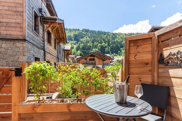 Foto van Appartement in Morzine bij Super-Morzine Gondel - Vakantiehuis in MORZINE - TerraceBalcony