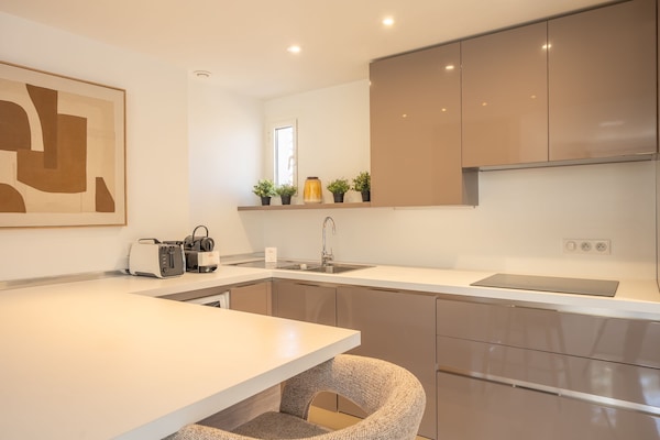 Foto van Appartement met airconditioning, 2 slaapkamers/6 plaatsen, uitzicht op zee - Saint-Tropez - Kitchen
