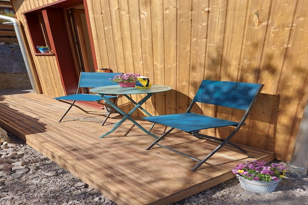 Foto van Chalet in St Maurice bij Ballon d'Alsace - Vakantiehuis in Saint-Maurice-sur-Moselle - TerraceBalcony