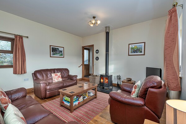 Foto van Cottage bij Cardigan Bay met Bubbelbad - Vakantiehuis in Talybont - LivingRoom