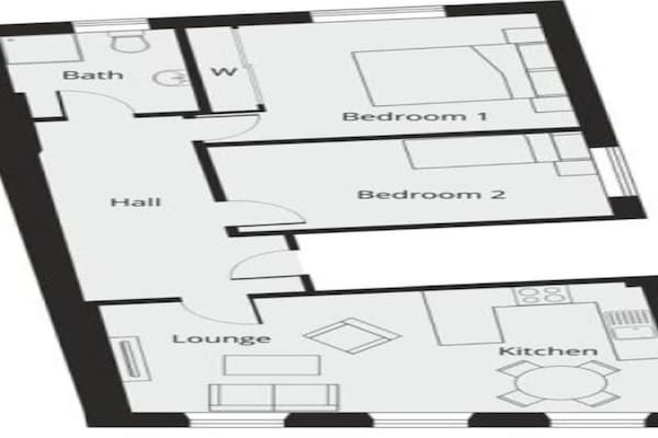 Foto van Appartement met parkeergelegenheid, South Quay - Vakantiehuis in Great Yarmouth - FloorPlan
