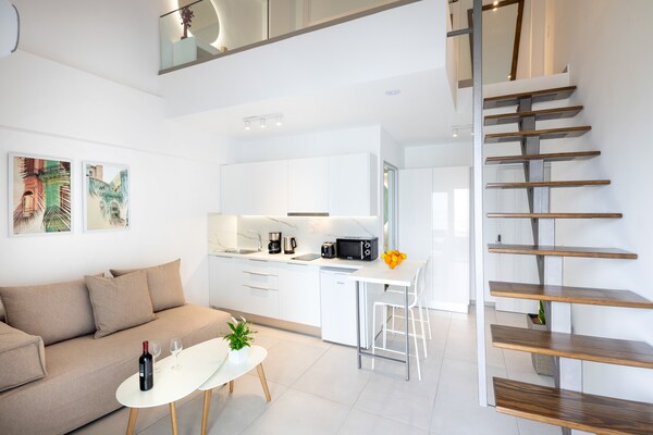 Foto van Appartement in Perivolia bij zandstrand - Vakantiehuis in Rethymno - LivingRoom