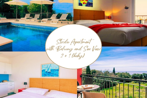 Foto van Apartments Villa Lukas - ''No.3'' Studio Apartment with Balcony and Sea View - Pool