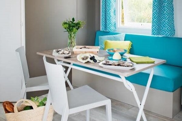 Foto van Stacaravan met zwembad in Vias - Vakantiehuis in Vias-Plage - LivingRoom