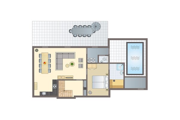 Foto van met zwembad en sauna - Vakantiehuis in Midlaren - Facilities