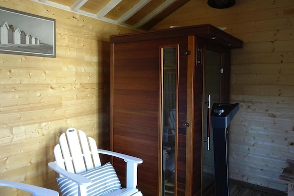 Foto van Huis in Normandië met Sauna & Kustsfeer - Vakantiehuis in Vinnemerville - terrace