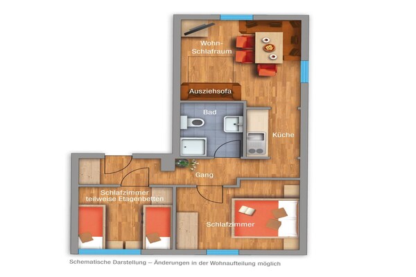 Foto van Appartement in Ischgl met een balkon - Vakantiehuis in Ischgl - FloorPlan