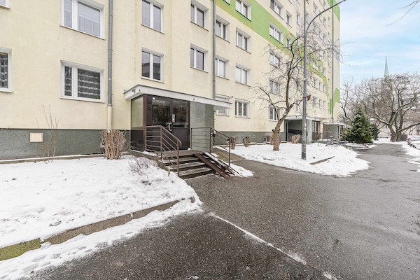Foto van Appartement in Warschau vlakbij de Oude Stad - Vakantiehuis in Warszawa - ExteriorWinter
