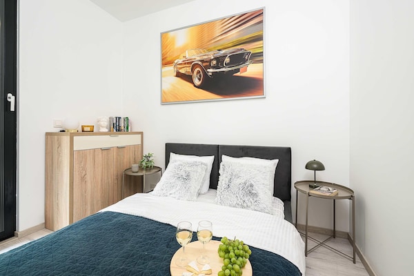 Foto van Appartement in Warschau met uitzicht op de stad - Vakantiehuis in Warszawa 2 - BedRoom