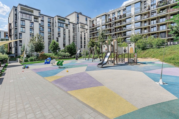 Foto van Appartement in Warschau met uitzicht op de stad - Vakantiehuis in Warszawa 2 - ParkFacilities
