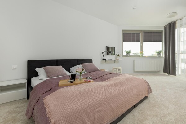 Foto van Appartement vlakbij zee, met zwembad en sauna. - Vakantiehuis in Pobierowo - BedRoom