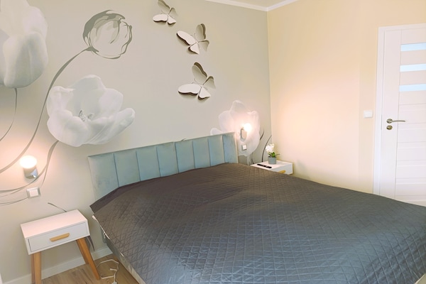 Foto van Appartement met zwembad en jacuzzi, Międzywodzie - Vakantiehuis in Międzywodzie - BedRoom