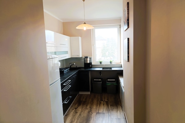 Foto van Appartement met zwembad en jacuzzi, Międzywodzie - Vakantiehuis in Międzywodzie - Kitchen