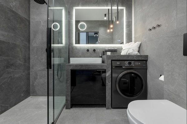 Foto van Luxe appartement met zwembad en sauna - Vakantiehuis in Dziwnow - BathRoom
