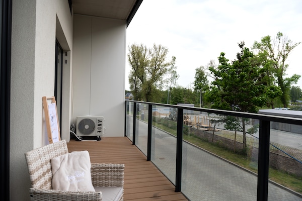 Foto van Appartement met airconditioning, bad, sauna - Vakantiehuis in Dziwnow - TerraceBalcony