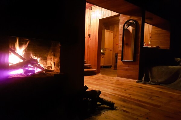 Foto van Houten Chalet bij Jamno-meer en Zee - Vakantiehuis in Łazy - LivingRoom