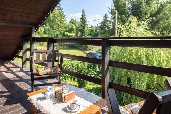 Foto van Vakantiehuis aan het meer, sauna, boot, fietsen - Vakantiehuis in Przewóz - TerraceBalcony