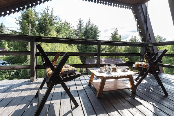Foto van Vakantiehuis aan het meer, sauna, boot, fietsen - Vakantiehuis in Przewóz - TerraceBalcony
