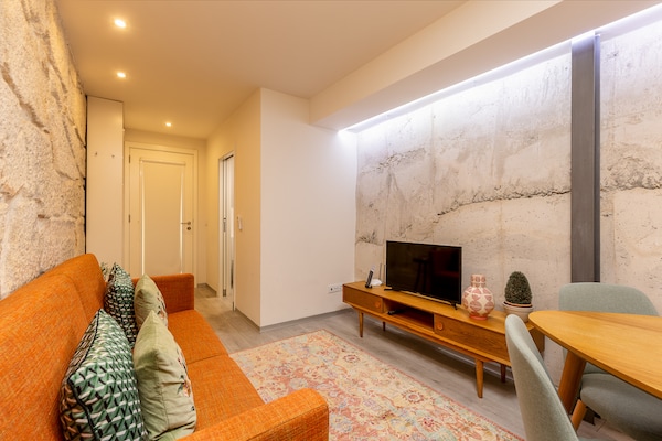 Foto van Appartement met balkon voor 4 gasten - Vakantiehuis in Oporto - LivingRoom