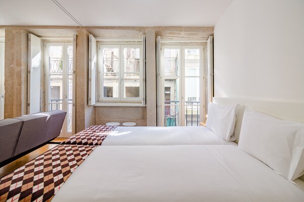 Foto van Centraal Porto appartement met balkon - Vakantiehuis in Oporto - BedRoom